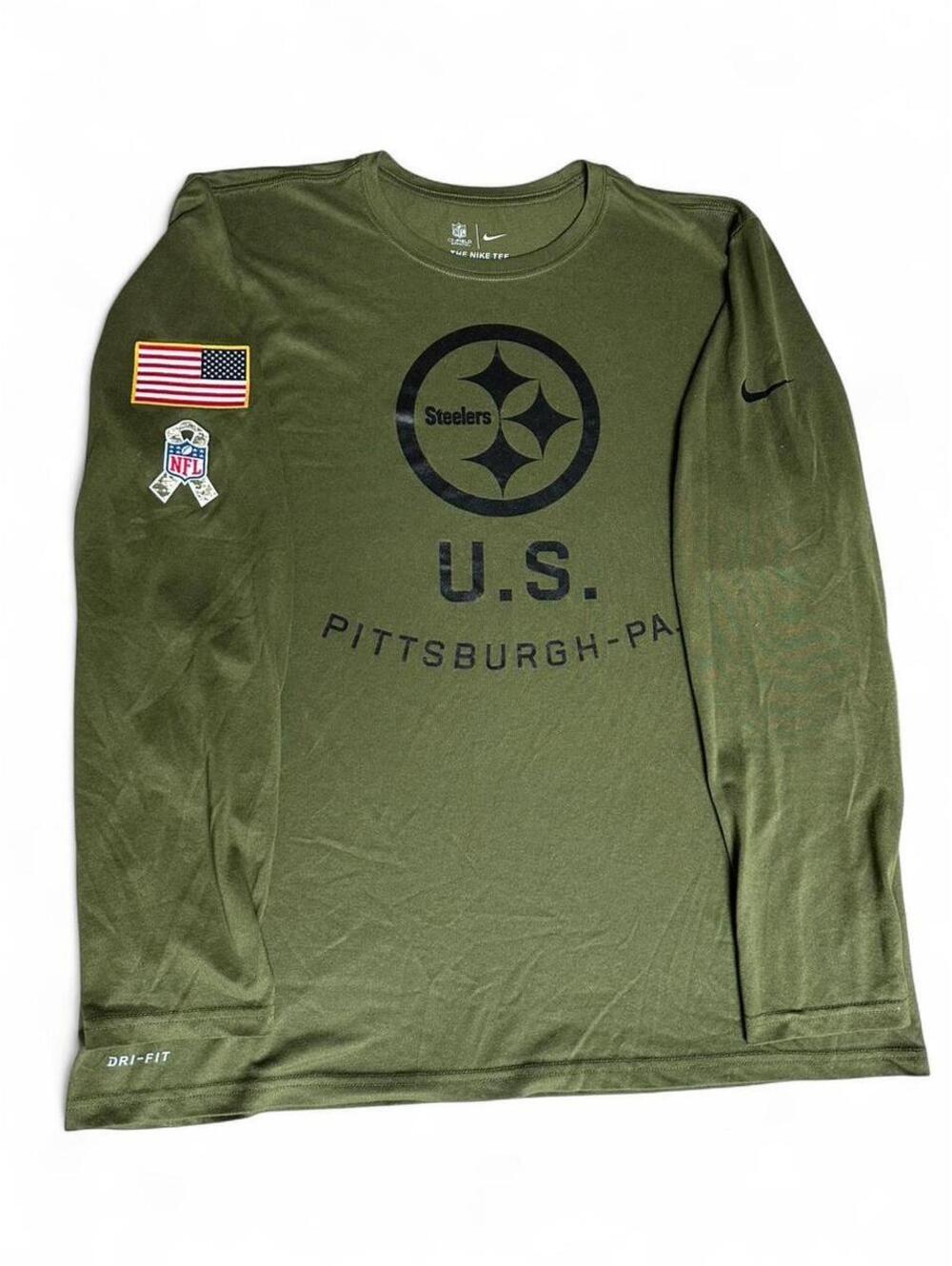 Nike Pittsburgh Steelers Salute to Service Dri-FIT Shirt Men’s XL NFL LS